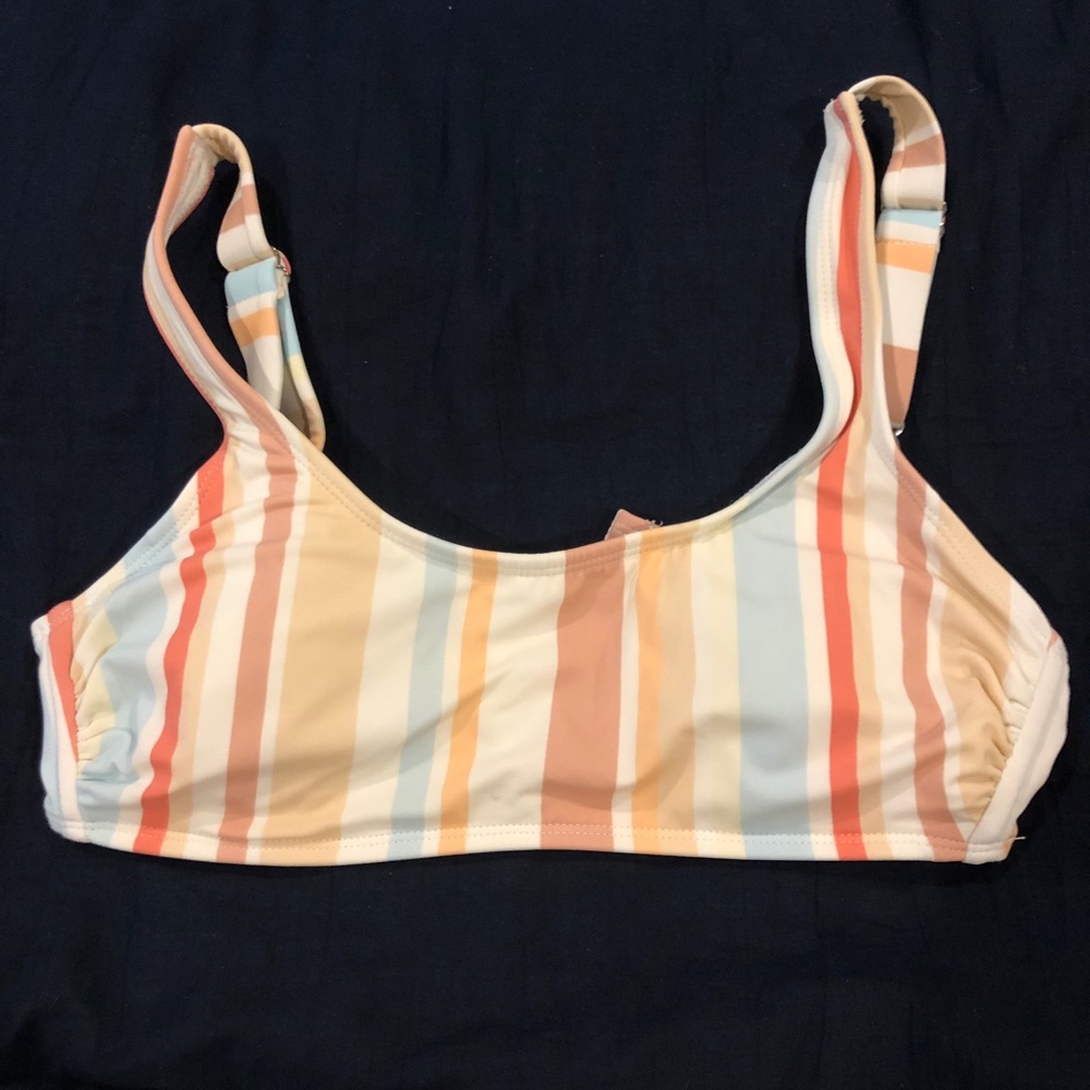 stripe bikini top